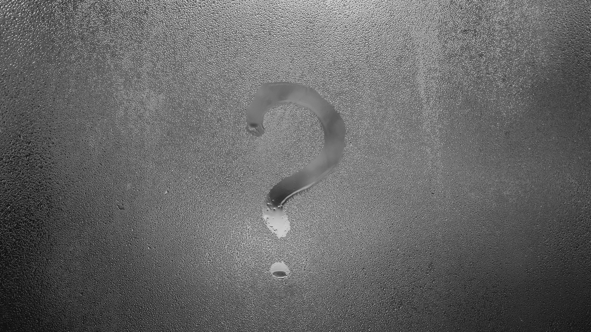 Photo of a question mark.